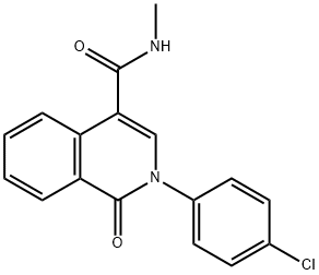 2-(4-CHLOROPHENYL)-N-METHYL-1-OXO-1,2-DIHYDRO-4-ISOQUINOLINECARBOXAMIDE Struktur