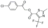 2-(4-CHLOROPHENYL)-2-OXOETHYL 2-METHYL-4-(TRIFLUOROMETHYL)-1,3-THIAZOLE-5-CARBOXYLATE Struktur