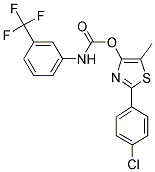 2-(4-CHLOROPHENYL)-5-METHYL-1,3-THIAZOL-4-YL N-[3-(TRIFLUOROMETHYL)PHENYL]CARBAMATE Struktur