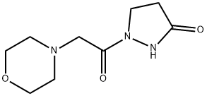 1-(2-MORPHOLINOACETYL)TETRAHYDRO-3H-PYRAZOL-3-ONE Struktur