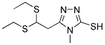 5-[2,2-BIS(ETHYLSULFANYL)ETHYL]-4-METHYL-4H-1,2,4-TRIAZOL-3-YLHYDROSULFIDE Struktur