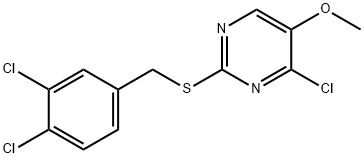 4-CHLORO-2-[(3,4-DICHLOROBENZYL)SULFANYL]-5-METHOXYPYRIMIDINE Struktur