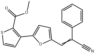 METHYL 3-[5-(2-CYANO-2-PHENYLVINYL)-2-FURYL]-2-THIOPHENECARBOXYLATE Struktur