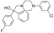 2-[4-(3-CHLOROPHENYL)PIPERAZINO]-1-(4-FLUOROPHENYL)-1-PHENYL-1-ETHANOL Struktur