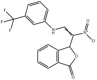 3-(1-NITRO-2-[3-(TRIFLUOROMETHYL)ANILINO]VINYL)-2-BENZOFURAN-1(3H)-ONE Struktur