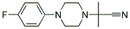 2-[4-(4-FLUOROPHENYL)PIPERAZINO]-2-METHYLPROPANENITRILE Struktur
