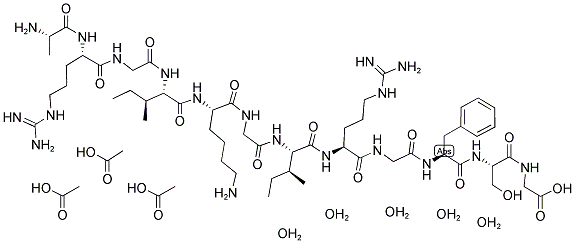 ALA-ARG-GLY-ILE-LYS-GLY-ILE-ARG-GLY-PHE-SER-GLY 3ACOH 5H2O Struktur