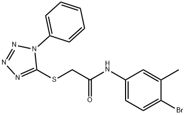 N-(4-BROMO-3-METHYLPHENYL)-2-[(1-PHENYL-1H-1,2,3,4-TETRAAZOL-5-YL)SULFANYL]ACETAMIDE Struktur