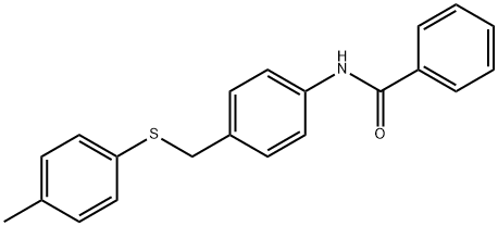 N-(4-([(4-METHYLPHENYL)SULFANYL]METHYL)PHENYL)BENZENECARBOXAMIDE Struktur