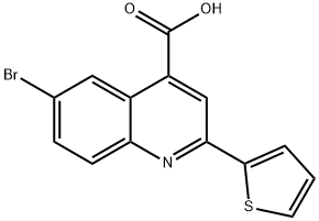 6-BROMO-2-THIOPHEN-2-YL-QUINOLINE-4-CARBOXYLIC ACID Struktur