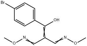 2-[(4-BROMOPHENYL)(HYDROXY)METHYLENE]MALONALDEHYDE BIS(O-METHYLOXIME) Struktur