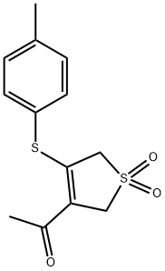 3-ACETYL-4-[(4-METHYLPHENYL)SULFANYL]-2,5-DIHYDRO-1H-1LAMBDA6-THIOPHENE-1,1-DIONE Struktur