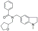 N-[(2,3-DIHYDRO-1-METHYLINDOL-5-YL)METHYL]-N-(TETRAHYDROFURFURYL)BENZAMIDE Struktur