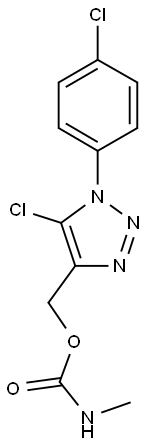 [5-CHLORO-1-(4-CHLOROPHENYL)-1H-1,2,3-TRIAZOL-4-YL]METHYL N-METHYLCARBAMATE Struktur