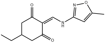 5-ETHYL-2-(((5-METHYLISOXAZOL-3-YL)AMINO)METHYLENE)CYCLOHEXANE-1,3-DIONE Struktur