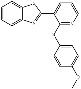 2-(2-[(4-METHOXYPHENYL)SULFANYL]-3-PYRIDINYL)-1,3-BENZOTHIAZOLE Struktur