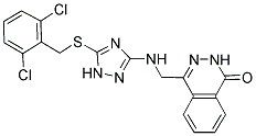4-[((5-[(2,6-DICHLOROBENZYL)SULFANYL]-1H-1,2,4-TRIAZOL-3-YL)AMINO)METHYL]-1(2H)-PHTHALAZINONE Struktur
