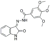 3-(3,4,5-TRIMETHOXYBENZOYLHYDRAZIDYL)-2-OXOINDOLINE Struktur