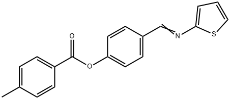 4-[(2-THIENYLIMINO)METHYL]PHENYL 4-METHYLBENZENECARBOXYLATE Struktur