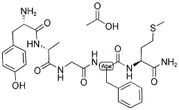 TYR-D-ALA-GLY-PHE-MET-NH2 ACETATE SALT Struktur