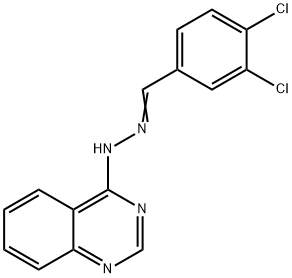 3,4-DICHLOROBENZENECARBALDEHYDE N-(4-QUINAZOLINYL)HYDRAZONE Struktur