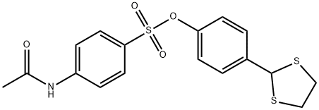 4-(1,3-DITHIOLAN-2-YL)PHENYL 4-(ACETYLAMINO)BENZENESULFONATE Struktur