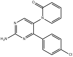 1-[2-AMINO-4-(4-CHLOROPHENYL)-5-PYRIMIDINYL]-2(1H)-PYRIDINONE Struktur