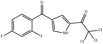 2,2,2-TRICHLORO-1-[4-(2,4-DIFLUOROBENZOYL)-1H-PYRROL-2-YL]-1-ETHANONE Struktur