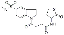 N-(4,5-DIHYDRO-2(3H)-THIOPHENON-3-YL)-5-(DIMETHYLAMINOSULPHONYL)-2,3-DIHYDRO-G-OXO-1-(1H)-INDOLEBUTANAMIDE Struktur