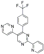 2-(PYRIDIN-2-YL)-5-(PYRIMIDIN-4-YL)-4-[4-(TRIFLUOROMETHYL)PHENYL]PYRIMIDINE Struktur