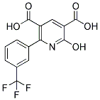 2-HYDROXY-6-[3-(TRIFLUOROMETHYL)PHENYL]-3,5-PYRIDINEDICARBOXYLIC ACID Struktur