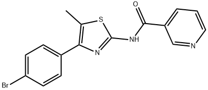 N-(4-(4-BROMOPHENYL)-3-METHYL(2,5-THIAZOLYL))-3-PYRIDYLFORMAMIDE Struktur