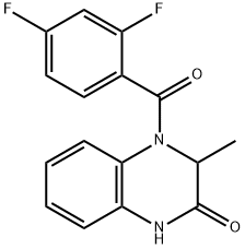 4-(2,4-DIFLUOROBENZOYL)-3-METHYL-3,4-DIHYDRO-2(1H)-QUINOXALINONE Struktur