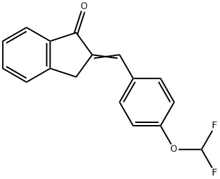 2-((4-DIFLUOROMETHOXYPHENYL)METHYLENE)INDAN-1-ONE Struktur