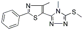 4-METHYL-3-(4-METHYL-2-PHENYL-1,3-THIAZOL-5-YL)-5-(METHYLSULFANYL)-4H-1,2,4-TRIAZOLE Struktur