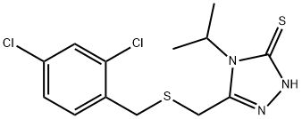 5-([(2,4-DICHLOROBENZYL)SULFANYL]METHYL)-4-ISOPROPYL-4H-1,2,4-TRIAZOLE-3-THIOL Struktur