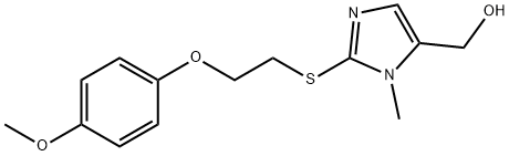 (2-([2-(4-METHOXYPHENOXY)ETHYL]SULFANYL)-1-METHYL-1H-IMIDAZOL-5-YL)METHANOL Struktur