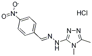 4-NITROBENZALDEHYDE 1-(4,5-DIMETHYL-4H-1,2,4-TRIAZOL-3-YL)HYDRAZONE HYDROCHLORIDE Struktur