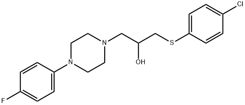 1-[(4-CHLOROPHENYL)SULFANYL]-3-[4-(4-FLUOROPHENYL)PIPERAZINO]-2-PROPANOL Struktur