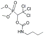 DIMETHYL (1-([(BUTYLAMINO)CARBONYL]OXY)-2,2,2-TRICHLOROETHYL)PHOSPHONATE Struktur