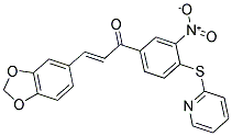 3-(1,3-BENZODIOXOL-5-YL)-1-[3-NITRO-4-(2-PYRIDYLTHIO)PHENYL]PROP-2-EN-1-ONE Struktur