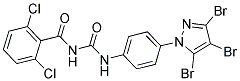 N-(2,6-DICHLOROBENZOYL)-N'-[4-(3,4,5-TRIBROMO-1H-PYRAZOL-1-YL)PHENYL]UREA Struktur