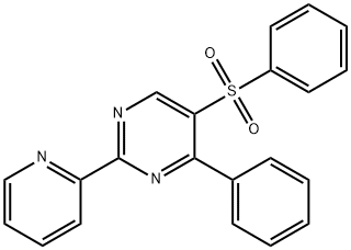 4-PHENYL-5-(PHENYLSULFONYL)-2-(2-PYRIDINYL)PYRIMIDINE Struktur