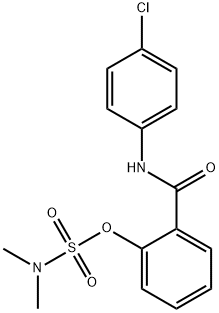 2-[(4-CHLOROANILINO)CARBONYL]PHENYL-N,N-DIMETHYLSULFAMATE Struktur