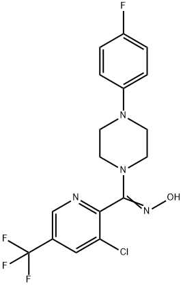 [3-CHLORO-5-(TRIFLUOROMETHYL)-2-PYRIDINYL][4-(4-FLUOROPHENYL)PIPERAZINO]METHANONE OXIME Struktur