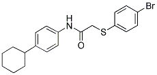 2-[(4-BROMOPHENYL)SULFANYL]-N-(4-CYCLOHEXYLPHENYL)ACETAMIDE Struktur