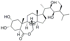 2-ALPHA,3-ALPHA,22R,23R,-TETRAHYDROXY-B-HOMO-7-OXA-5-ALPHA-STIGMASTAN-6-ONE Struktur