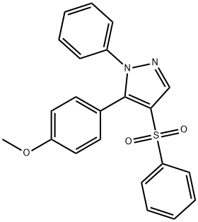 5-(4-METHOXYPHENYL)-1-PHENYL-1H-PYRAZOL-4-YL PHENYL SULFONE Struktur