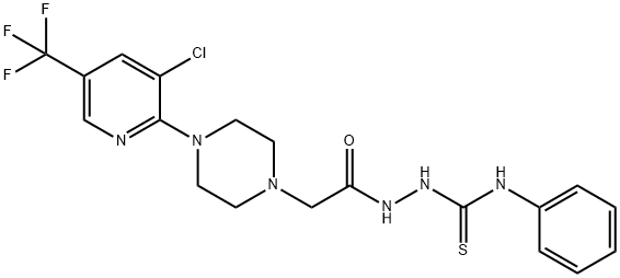 2-(2-(4-[3-CHLORO-5-(TRIFLUOROMETHYL)-2-PYRIDINYL]PIPERAZINO)ACETYL)-N-PHENYL-1-HYDRAZINECARBOTHIOAMIDE Struktur