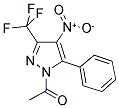 1-ACETYL-3(5)-TRIFLUOROMETHYL-4-NITRO-5(3)-(PHENYL)PYRAZOLE Struktur